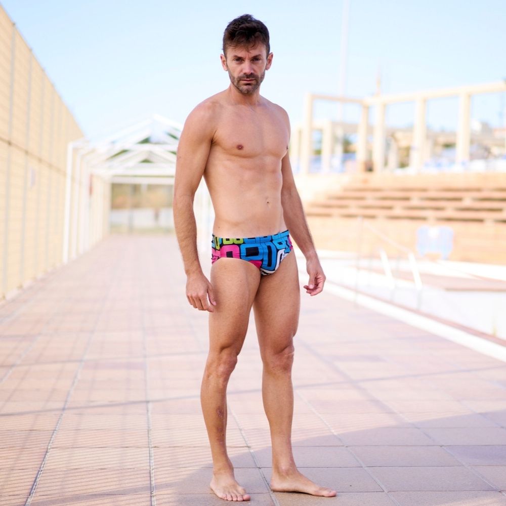 Slip Natación Hombre 7 cm NEON Sural